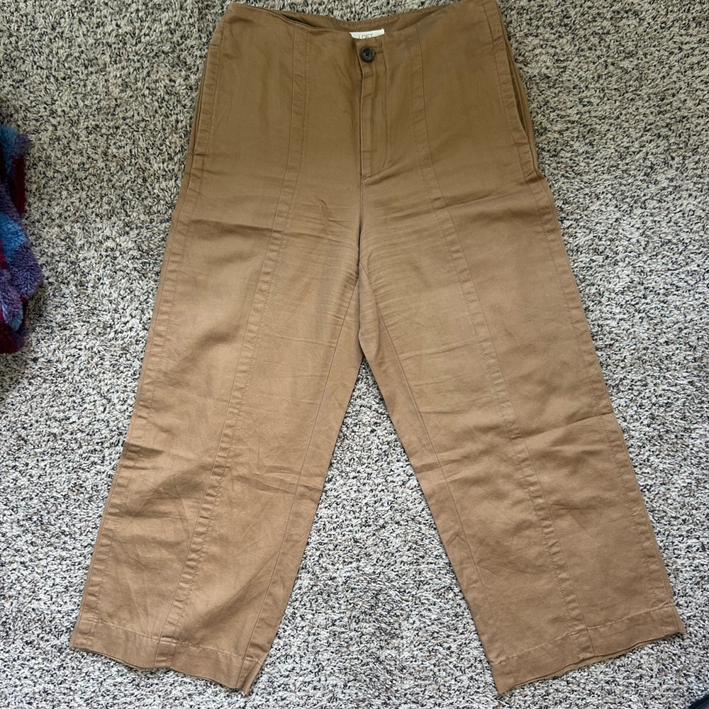 Loft Wide-Leg Cropped Pants - 6